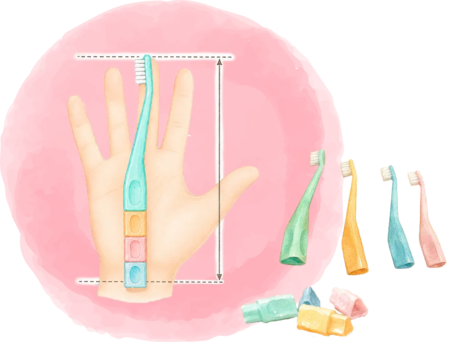 自分サイズのぴったんこ歯ブラシ